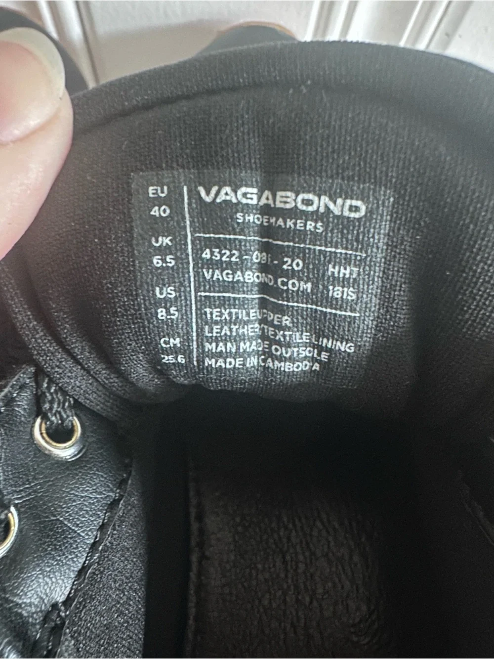 Vagabond Black Lace-Up Platform Sneakers